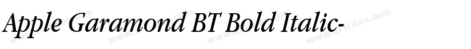 Apple Garamond BT Bold Italic字体转换